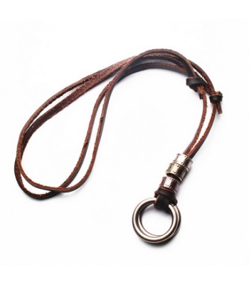 Leather Circle Necklace
